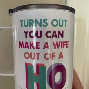 Colorful Insulated Tumbler with Fun Quote